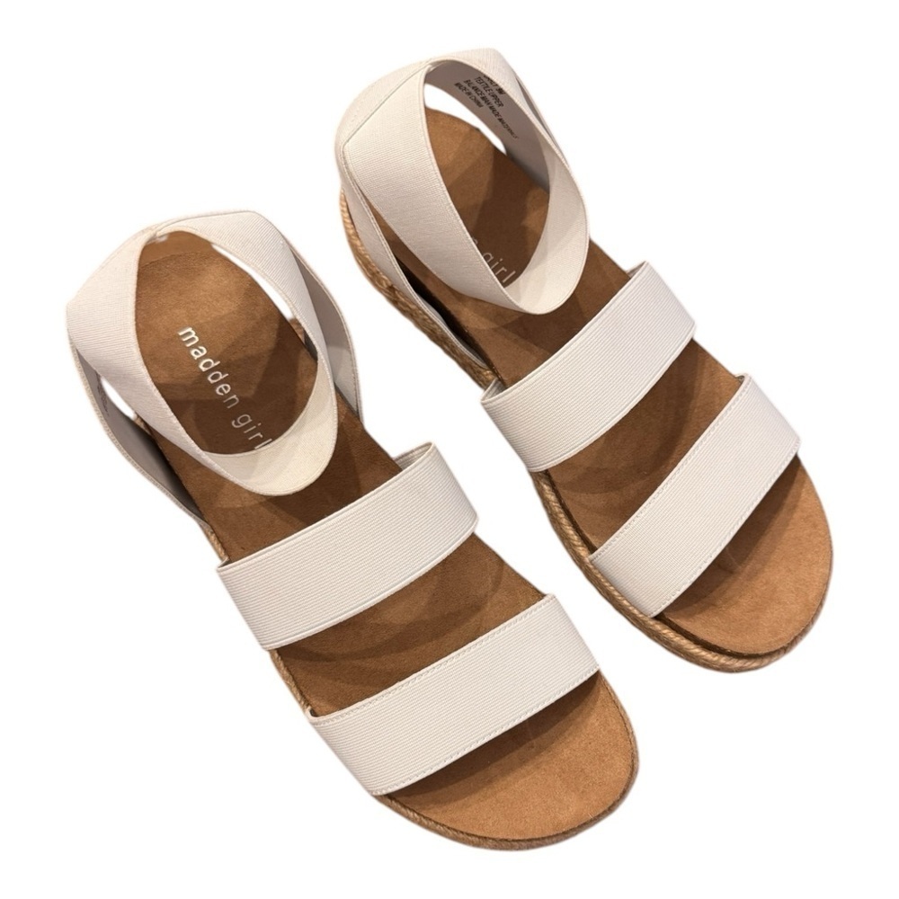 Madden Girl Carly Espadrilles Platform in White NIB - Picture 3 of 5
